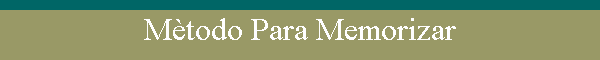 M�todo Para Memorizar