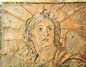 mosaic with the image of 

god Helios (Sun)