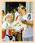 Guests looking at a map