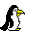 Penguin waving his flipper
