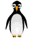 Bug-eyed, waddling penguin