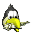 An eating penguin