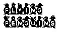 An example of the Flying Penguins font