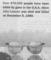 Yoko Ono's Poster: aware of gun violence