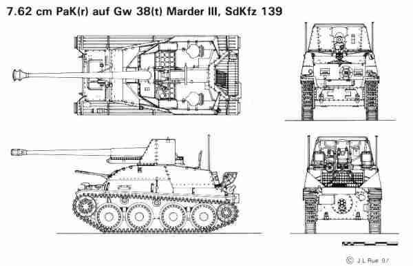 Line Drawing of Marder III