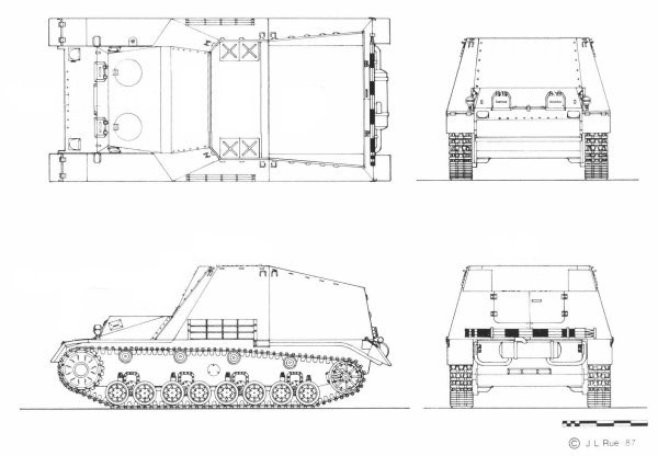 Line Drawing of Munitionsfahrzeug III/IV