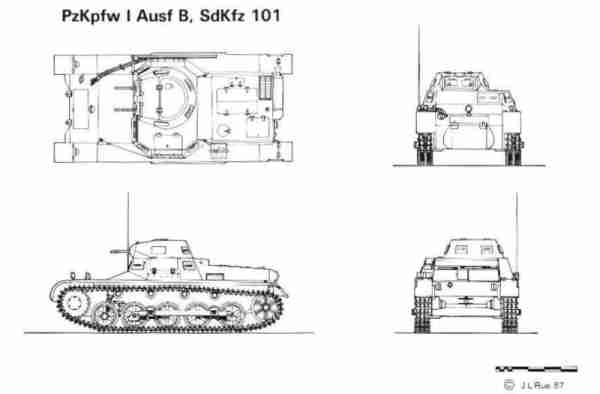 Line Drawing of PzKpfw I