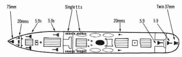 Line Drawing of KMS Atlantis