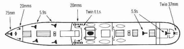 Line Drawing of KMS Widder