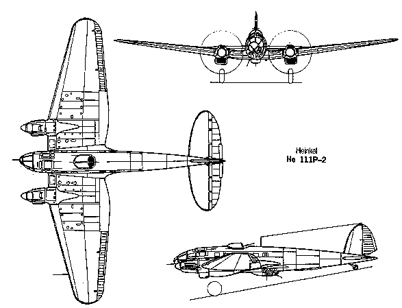 Line Drawing of He 111P-2