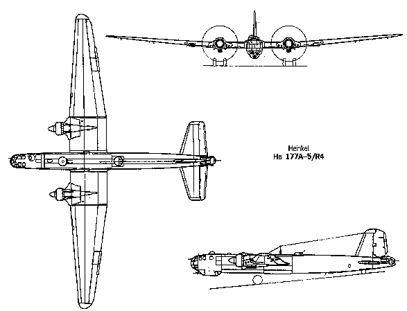 Line Drawing of He 177A-5/R-4