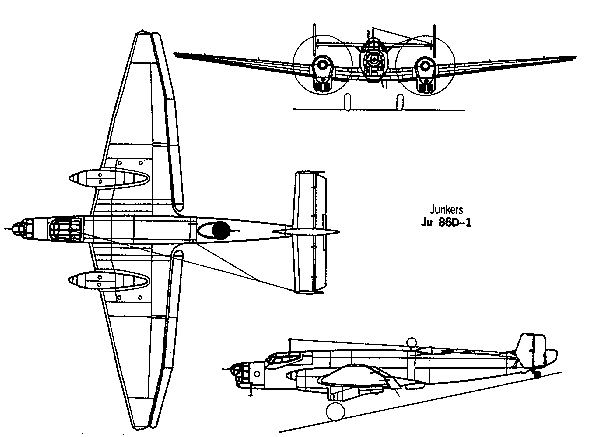 Line Drawing of Ju 86D-1