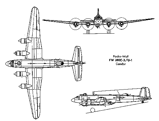 Line Drawing of Fw 200C-3/U-1