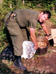 Cpl.Dopp displays the mooes stew.