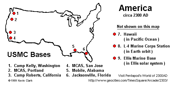 American Marine Bases in 2300 AD