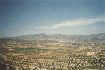 Vista del Pico del Remedio, Chelva y Calles subiendo a La Rocha.