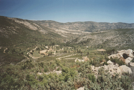 Vista de Fuente Jorgola y su zona de recreo subiendo al Alto del Sabinar.