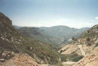 Puente Alta al fondo, vista subiendo el Alto de la Rocha.