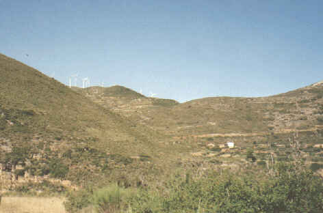 Los Molinos vistos desde el Barranco del Gallo.