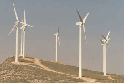 Grupo de molinos e�licos.
