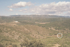 Vista de Cucal�n y el Cantal (en el c�rculo)