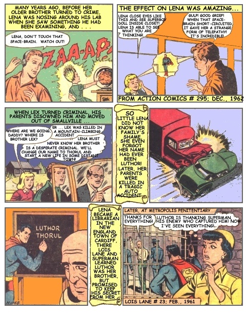 comic book page detailing Lena's background