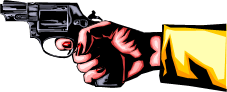 Gun in a woman's hand