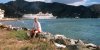 Rob with the SS Emerald in Road Town Bay