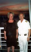 Mandy with a ship's officer