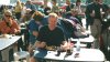 Rob enjoying luch in Helsinki's bustling harbour