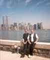 In front of the Manhattan Sky Line