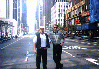 Sean and I holding up traffic on 5th Avenue
