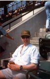 Enjoying&nbsp; a beer at the balgame
