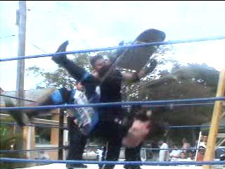 Double chair shot to the head