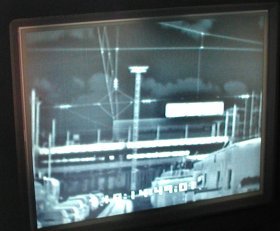 IR image showing white as hot