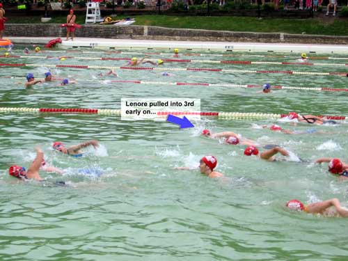 Lenore swimming