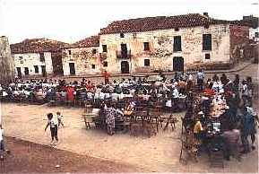 comida en la plaza