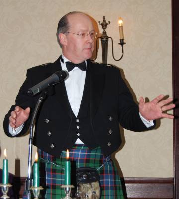 Scottish finance minister John Swinney MSP proposing the toast to The Lasses