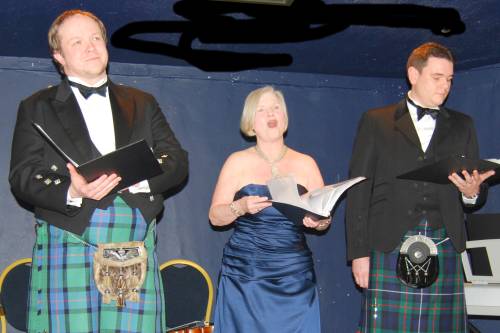 Singers Craig Dennis, Wilma Paton and Paul Vaughan