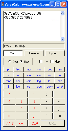 Calculadora Cient&iacute;fica VersaCalc