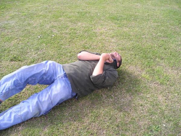 I rolled down the slope