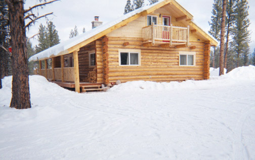 Back side of Cabin...&nbsp; Builder still needs to oil railing
