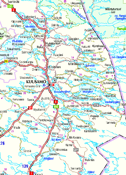 Map of Kuusamo