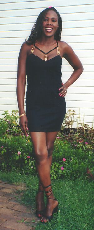 Lizzie in her little black dress.
