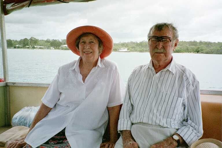 Ron and Shirley on the Noosa River