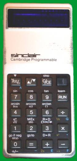 Sinclair Cambridge programmable calculator