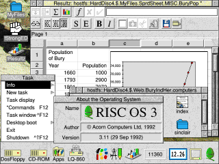 Screen shot of RISC OS 3