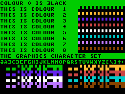 Color Computer 1 display
