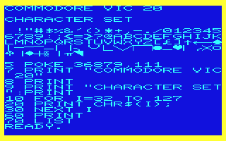 VIC-20 screen