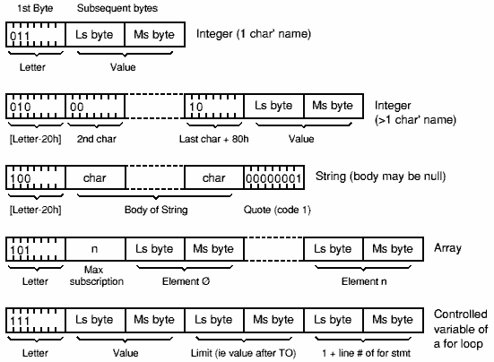 Storage format of variables